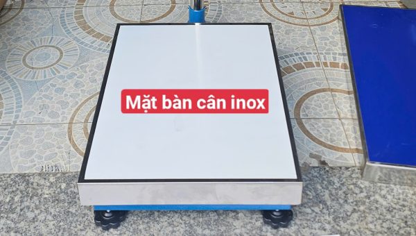 Khung thép sơn tĩnh điện và mặt bàn inox của cân bàn điện tử 100kg