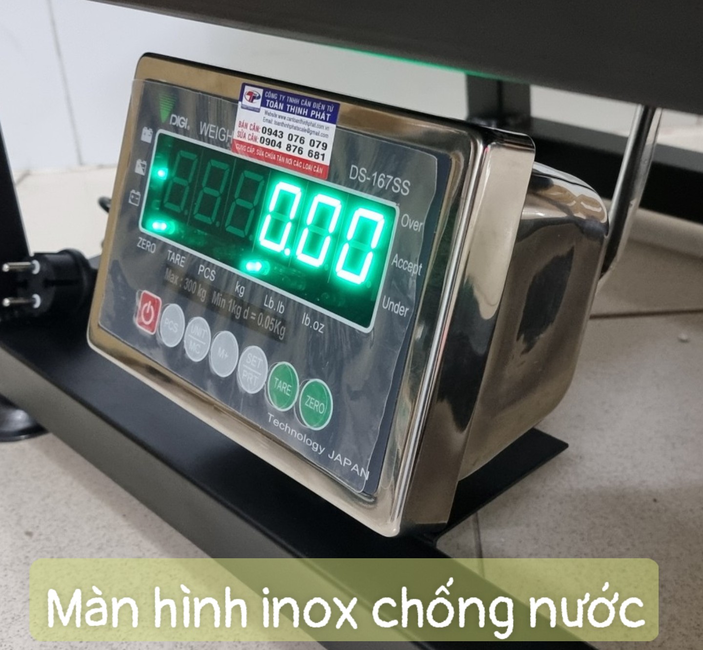 Đầu cân DIGI DS 167SS INOX 304