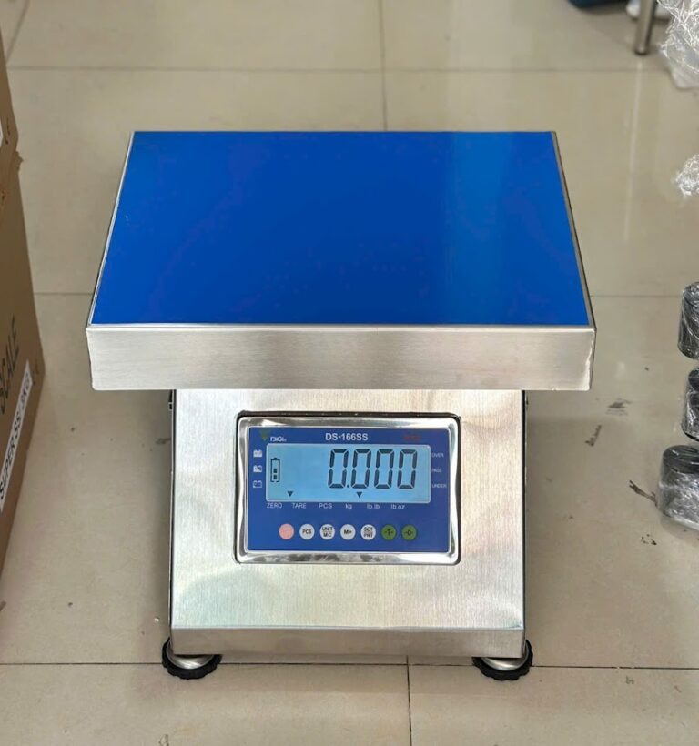 Cân ghế hộp inox DS166ss chữ số đen chống nước