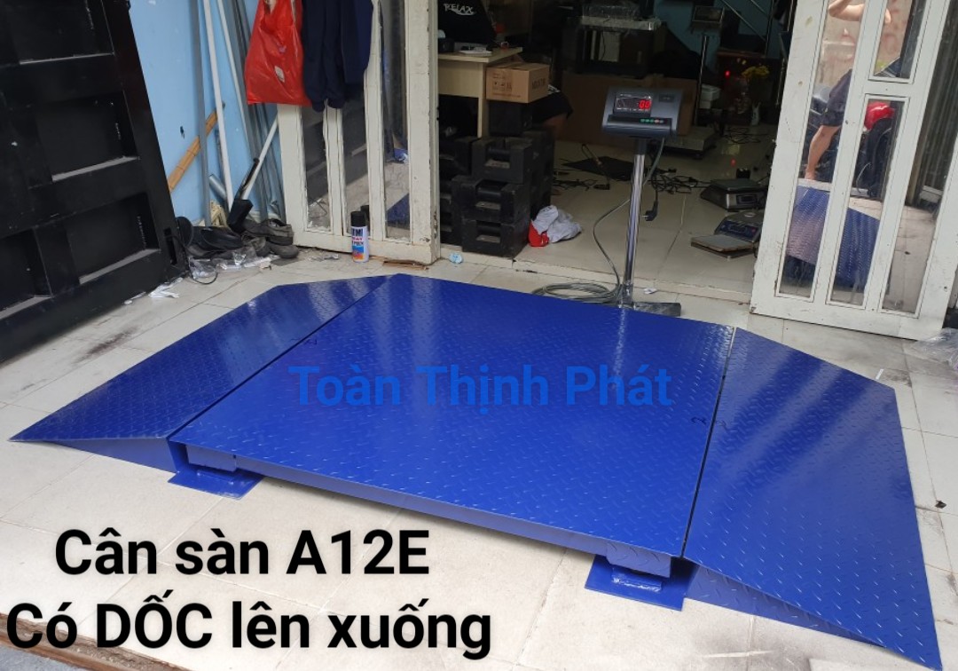 Cân sàn có dốc lên xuống A12E