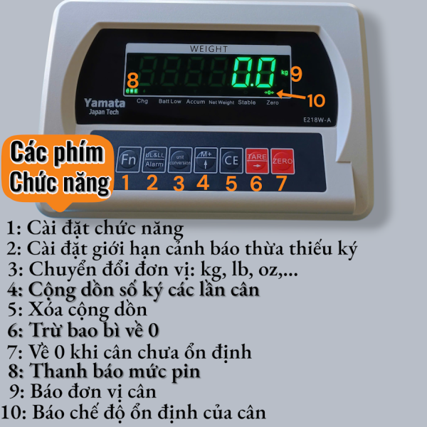 Đồng hồ cân điện tử E218W nhiều chức năng