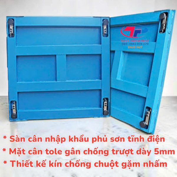 Cân sàn điện tử 2 tấn 1mx1m E218W mặt sàn dày 5mm chịu va đập